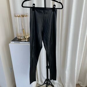 Black Faux Leather Leggings